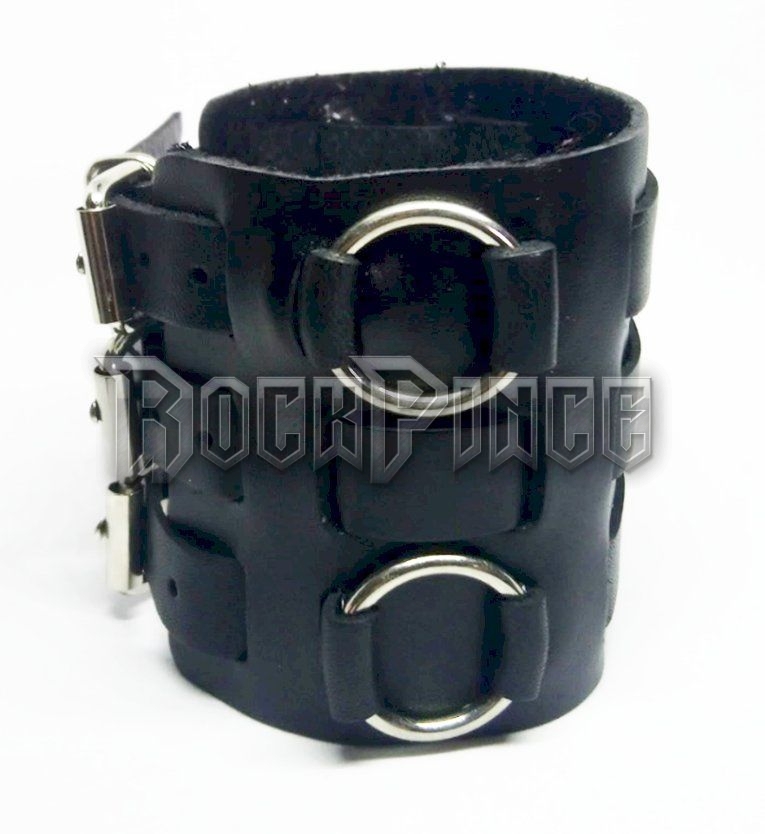 QUINTUS - 3 Buckle Wide Wristband Bracelet - csuklószorító