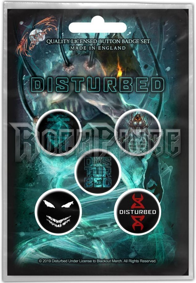 Disturbed - Evolution - 5 db-os kitűző szett - BB059