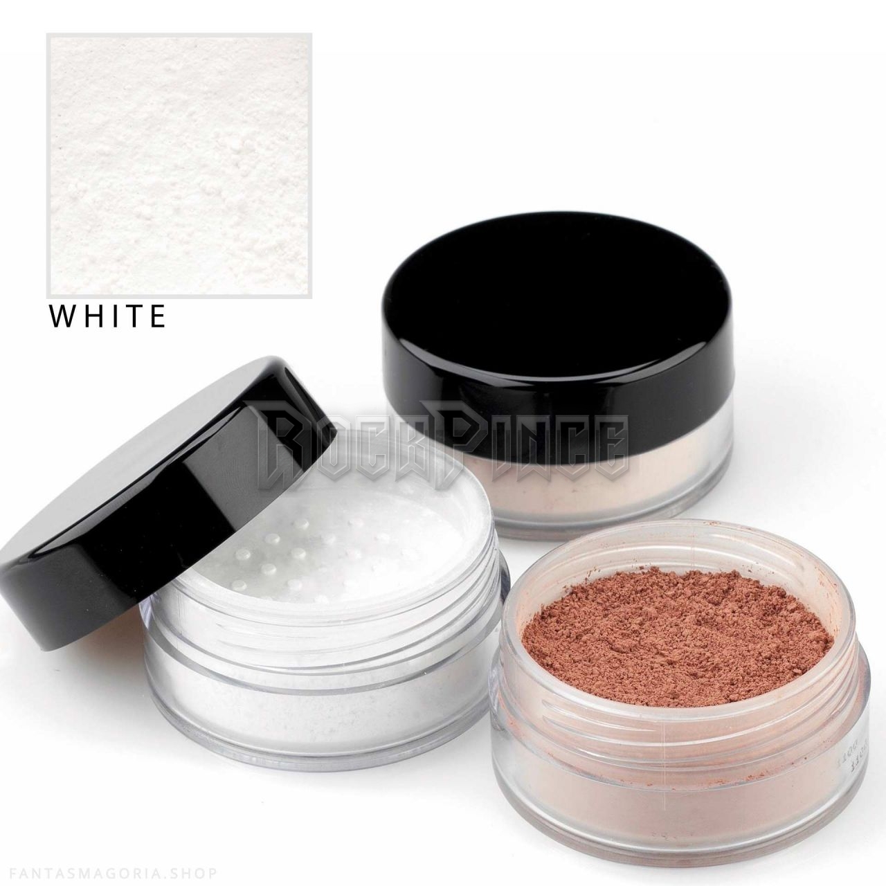 WHITE LOOSE FACE POWDER - fehér arcpúder SGS103/WHITE