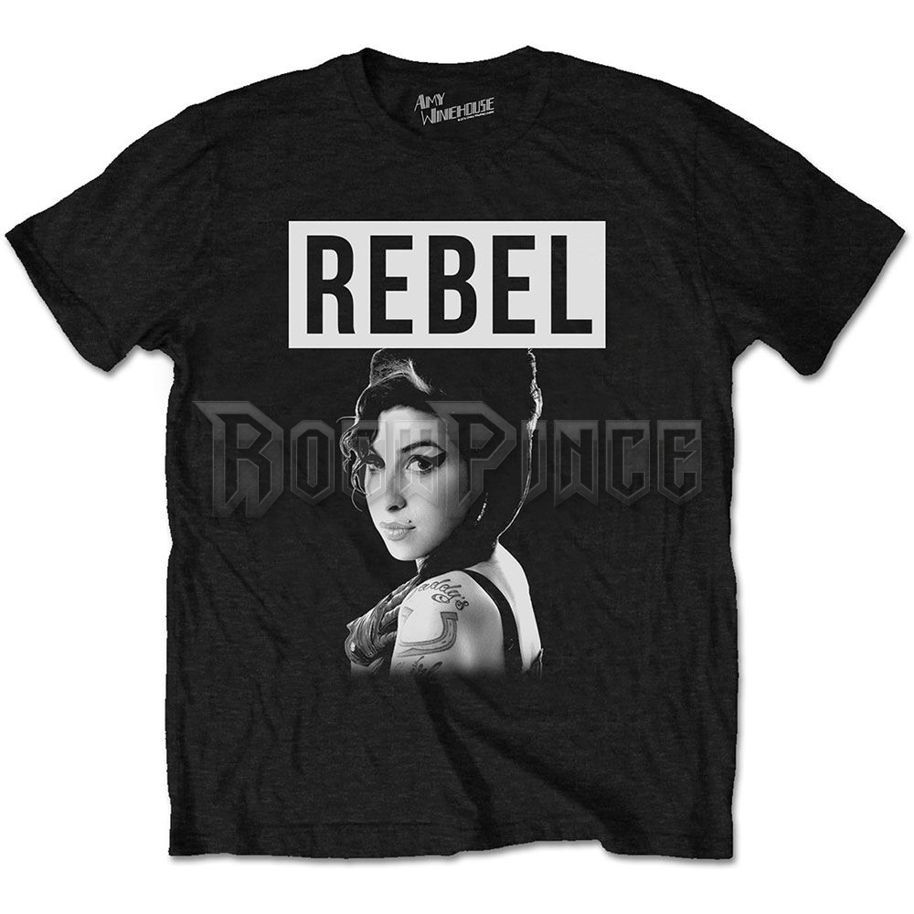 Amy Winehouse - Rebel - unisex póló - AMYTS04MB