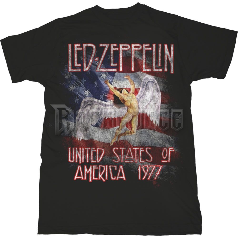 Led Zeppelin - Stars N' Stripes USA '77. - unisex póló - LZTS10MB