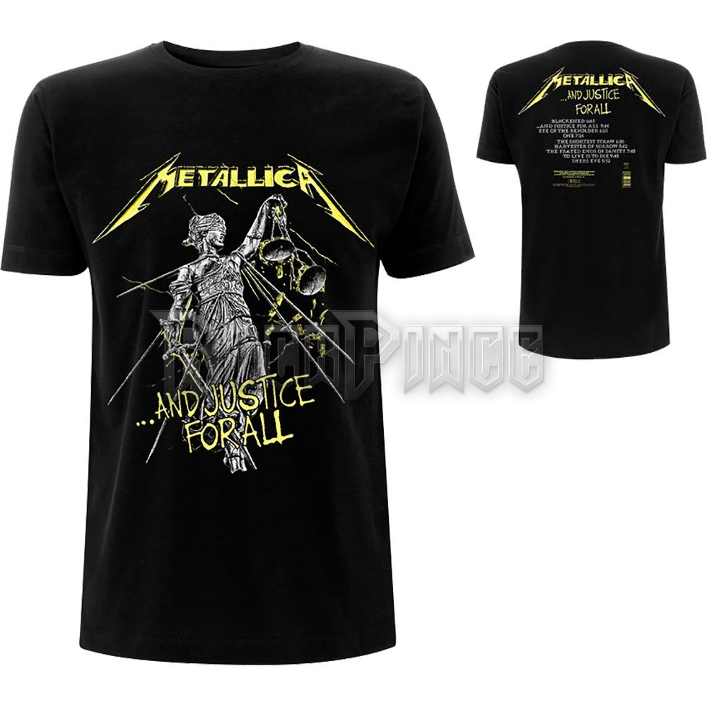 Metallica - And Justice For All Tracks - unisex póló - METTS13MB / RTMTLTSBAND