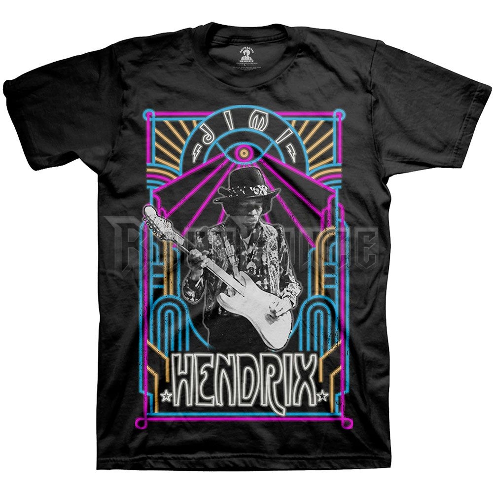 Jimi Hendrix - Electric Ladyland Neon - unisex póló - JHXTS21MB