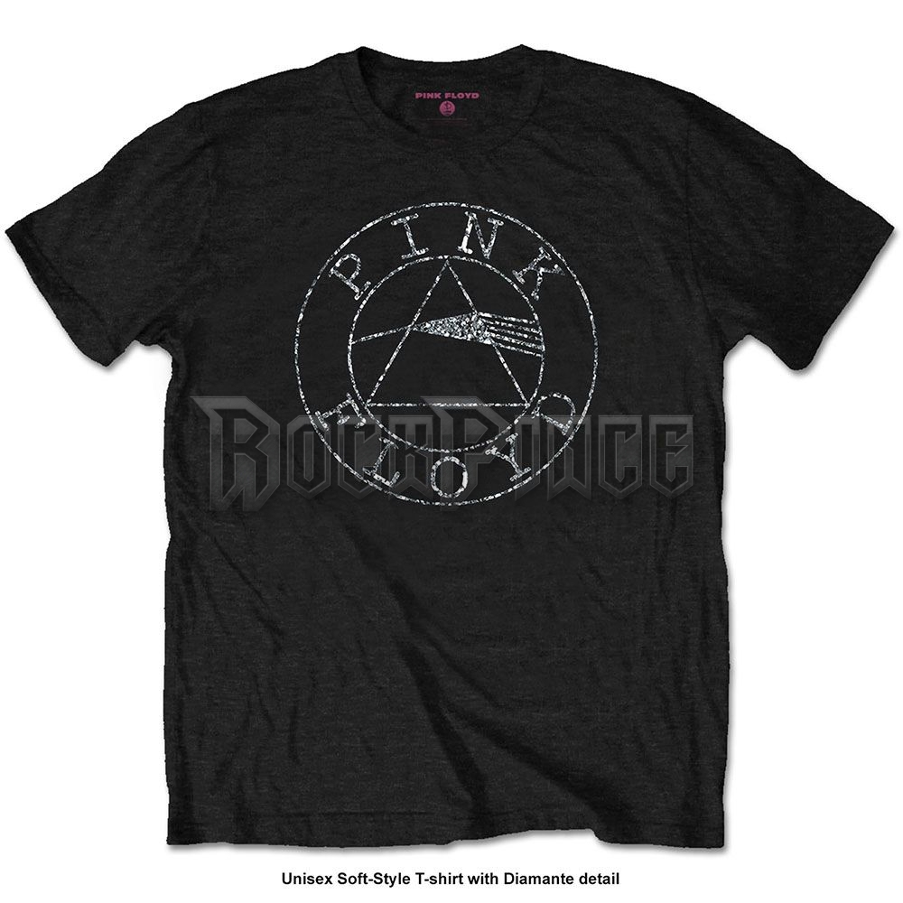 Pink Floyd - Circle Logo (Diamante) - unisex póló - PFTS91MB