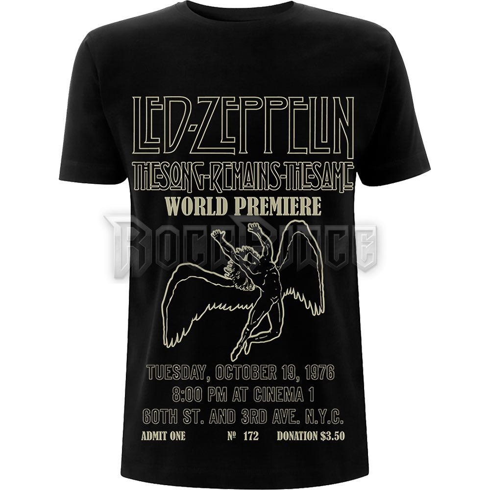 Led Zeppelin - TSRTS World Premier - unisex póló - LZTS09MB