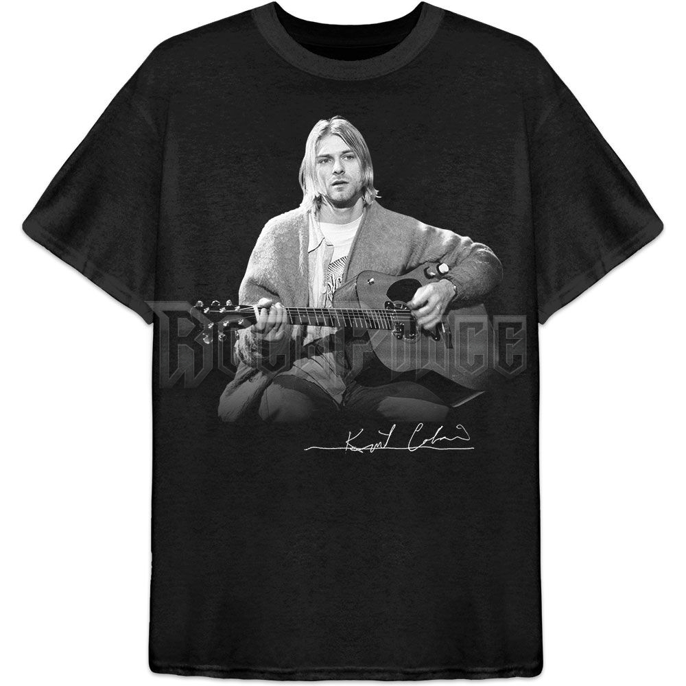 Kurt Cobain - Guitar Live Photo - unisex póló - KCTS04MB
