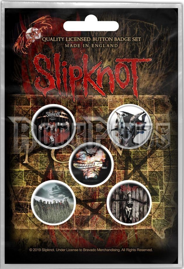 Slipknot - Albums - 5 db-os kitűző szett - BB061