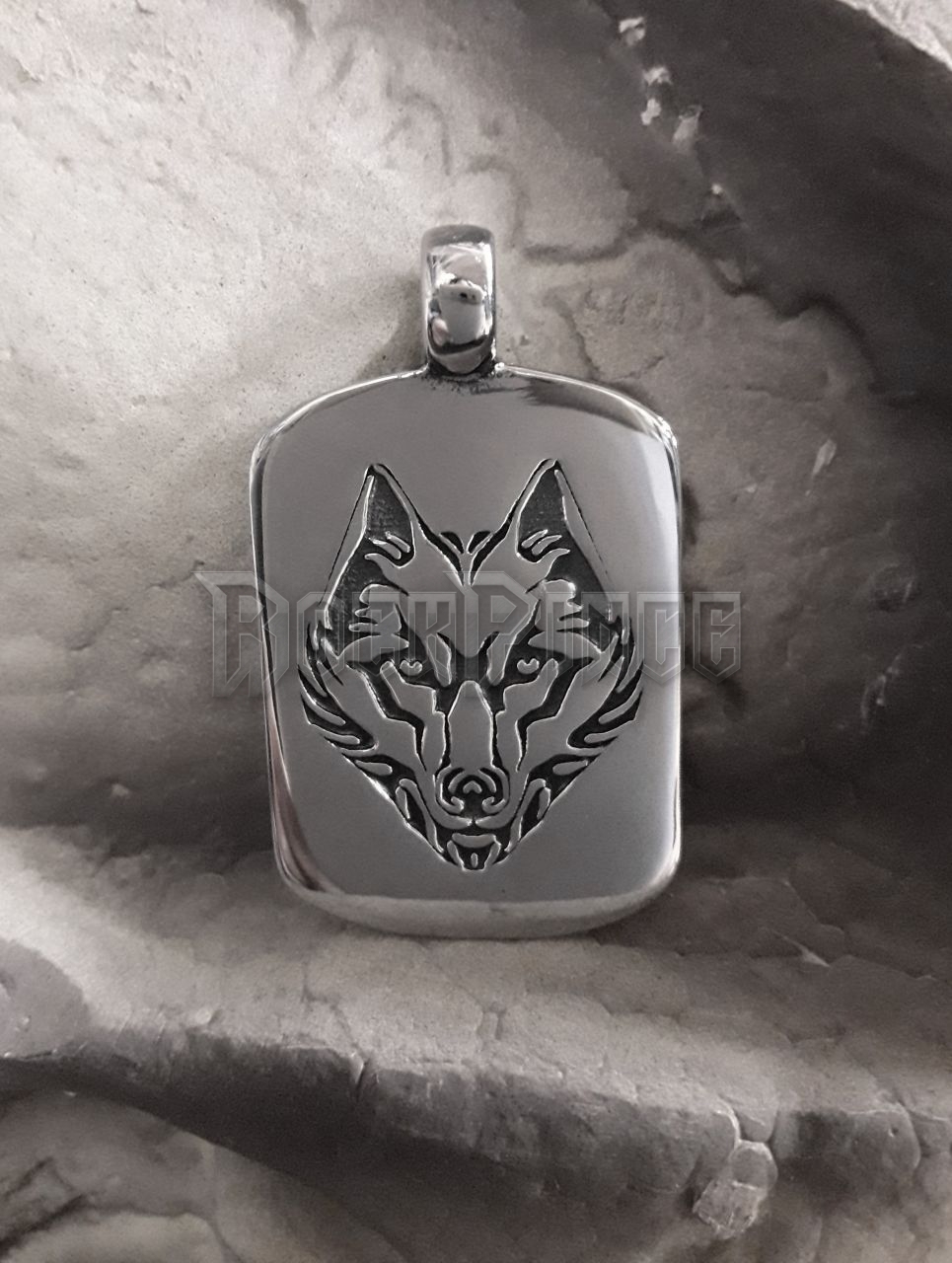 Wolf Dog Tag - acél medál