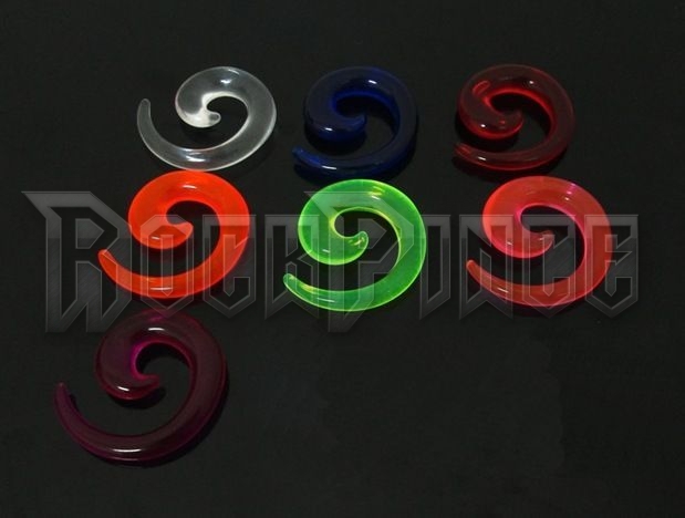 Clear Colored Spiral - akril fültágító