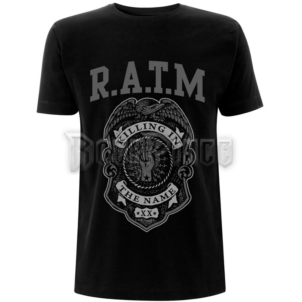 Rage Against The Machine - Grey Police Badge - unisex póló - RATMTS02MB