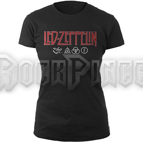 Led Zeppelin - Logo & Symbols - női póló - LZTS01LB