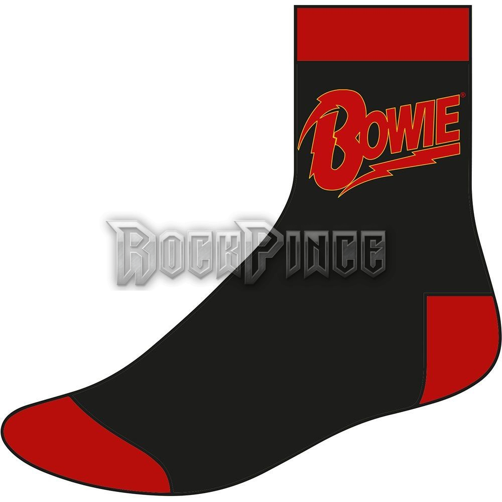 David Bowie - Logo - unisex boka zokni (egy méret: 40-45) - BOWSCK01MB