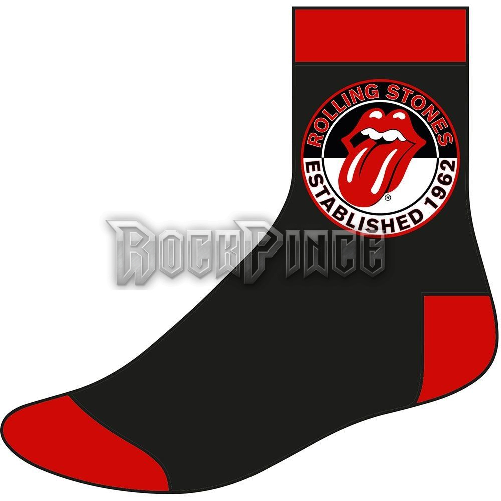 The Rolling Stones - Established - unisex boka zokni (egy méret: 40-45) - RSSCK03MB