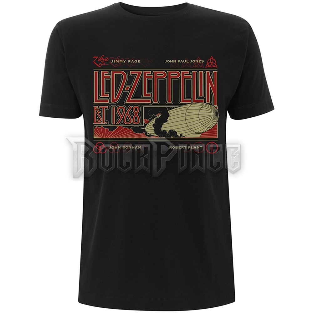 Led Zeppelin - Zeppelin & Smoke - unisex póló - LZTS14MB
