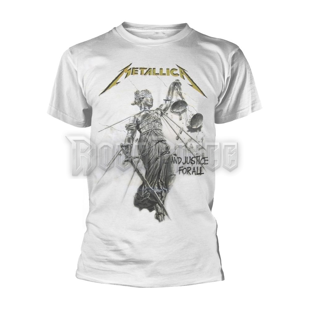 METALLICA - AND JUSTICE FOR ALL (WHITE) - unisex póló - PHDMTLTSWJUS