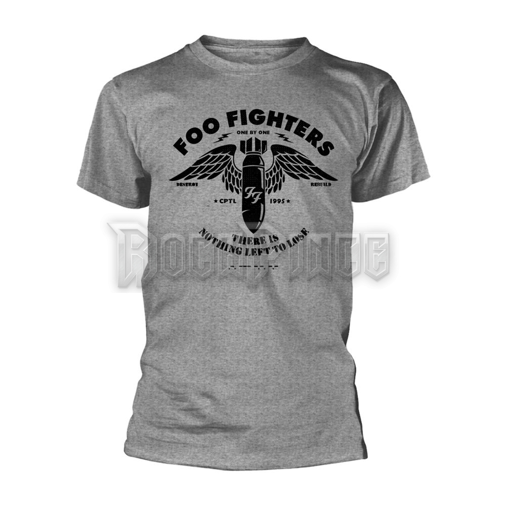 FOO FIGHTERS - STENCIL GREY - unisex póló - RTFFI1045 / FOOTS05MG