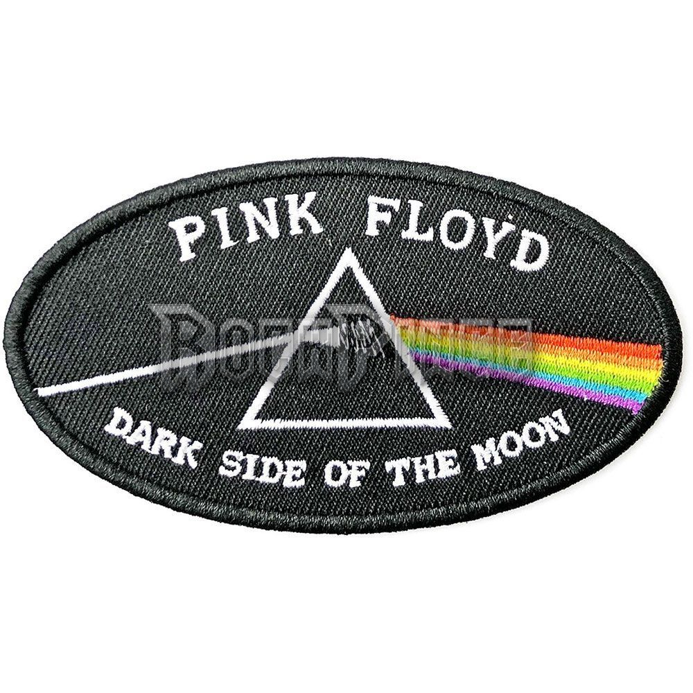 Pink Floyd - Dark Side of the Moon Oval Black Border - Kisfelvarró / Folt - PFPAT06