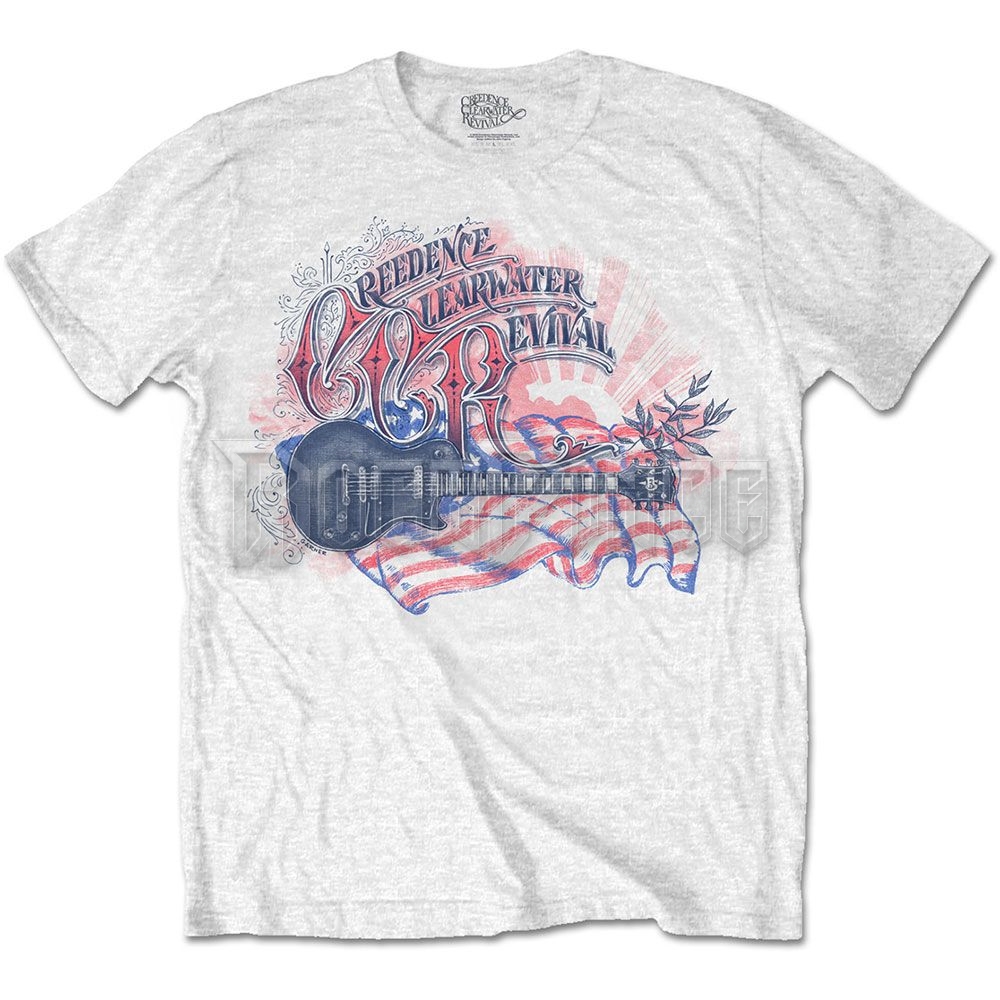 Creedence Clearwater Revival - Guitar & Flag - unisex póló - CCRTS04MW