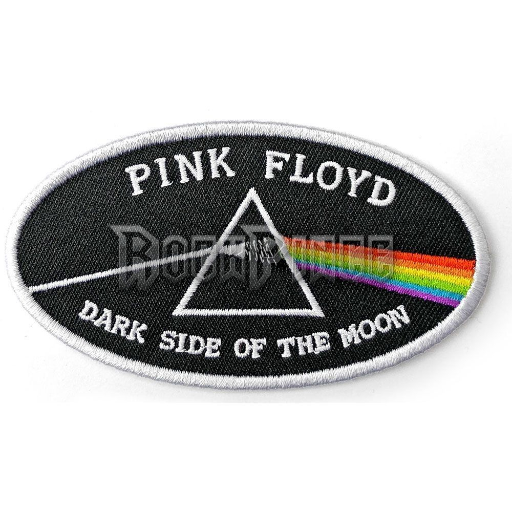 Pink Floyd - Dark Side of the Moon Oval White Border - Kisfelvarró / Folt - PFPAT07