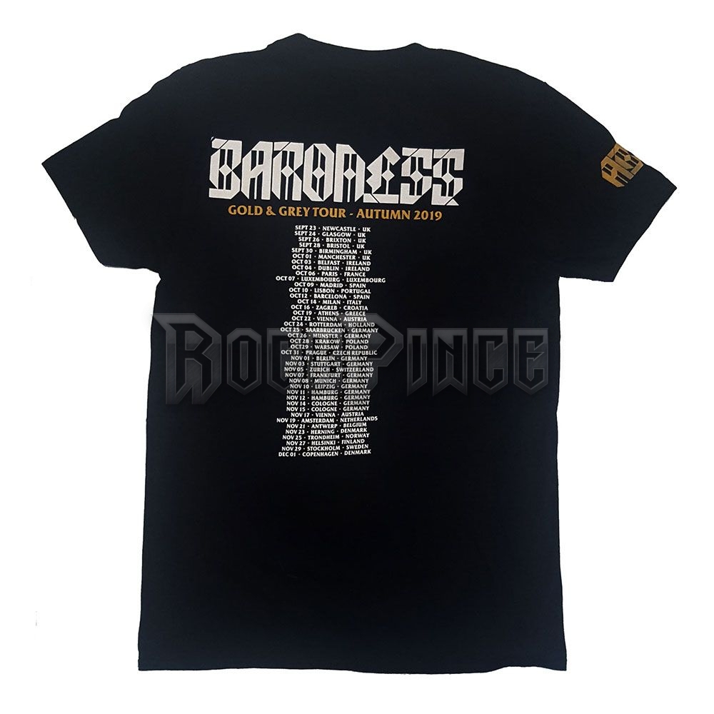 BARONESS - GOLD & GREY DATEBACK - unisex póló - BAROTS03MB