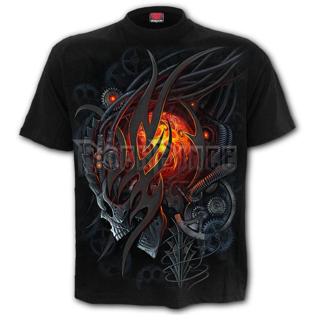 STEAMPUNK SKULL - T-Shirt Black - T189M101