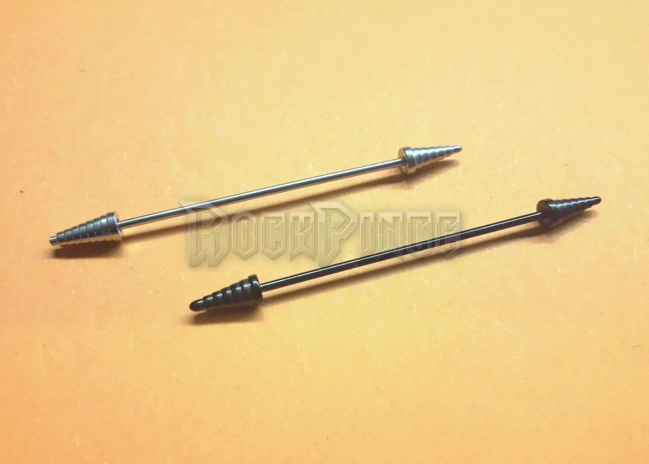Industrial barbell with stepped cones - piercing