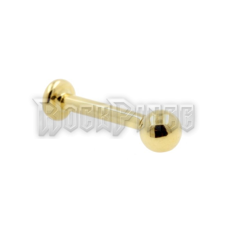 Gold steel ball labret - piercing