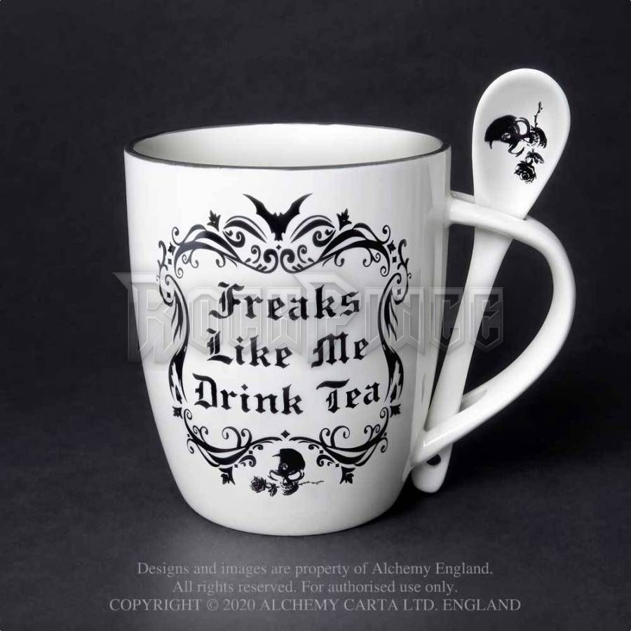 Alchemy - Freaks Like Me Drink Tea - bögre és kiskanál szett ALMUG19