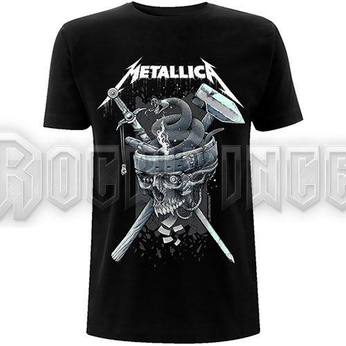 Metallica - History White Logo - unisex póló - METTS30MB