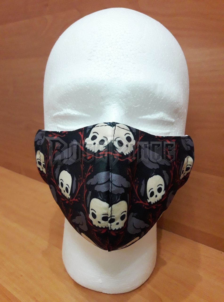 Face Mask - Szájmaszk - Raven on Skull