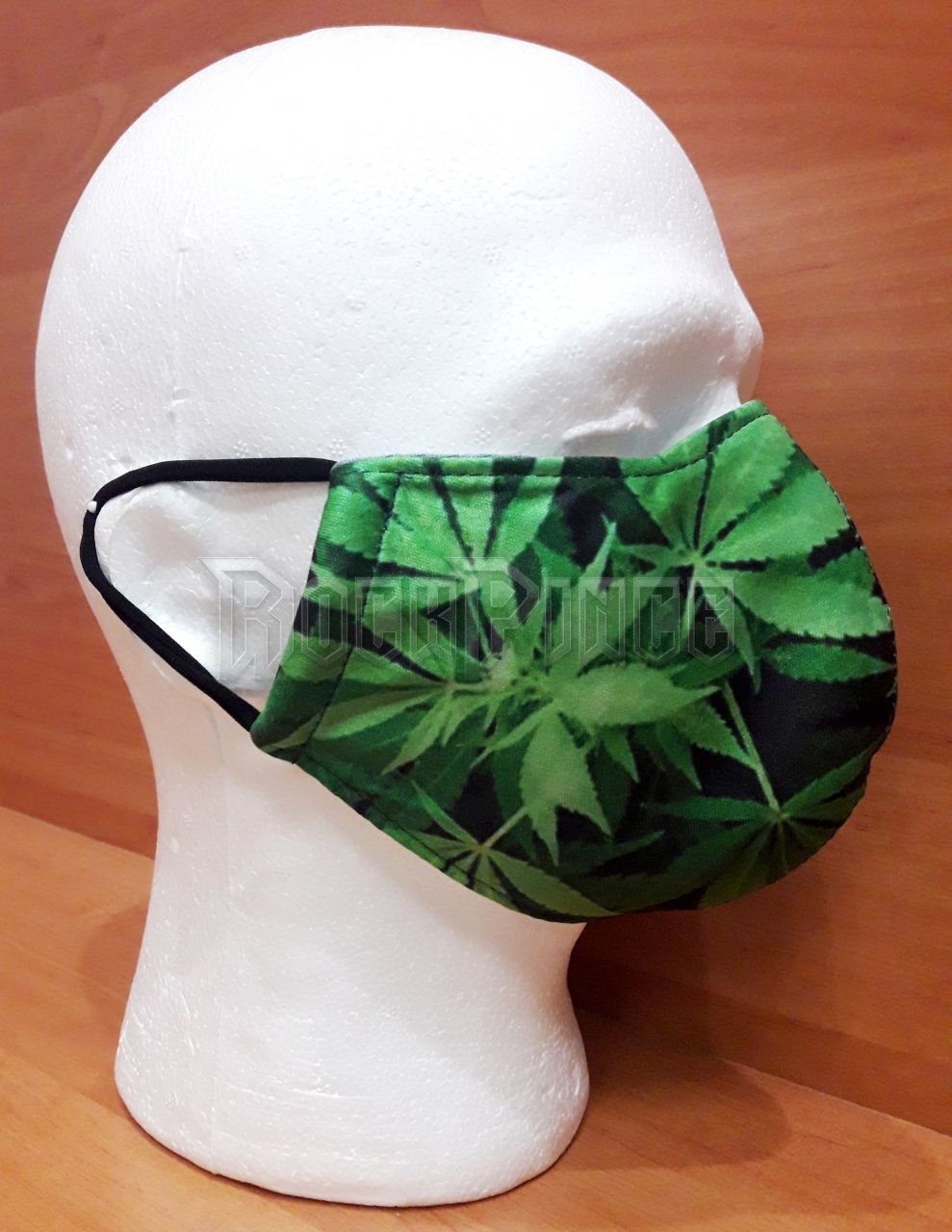 Face Mask - Szájmaszk - Green Marijuana Leaves