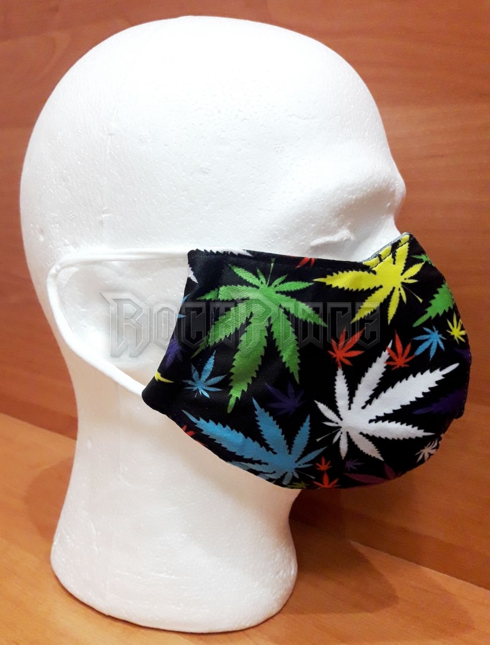 Face Mask - Szájmaszk - Multi-Colored Marijuana Leaves