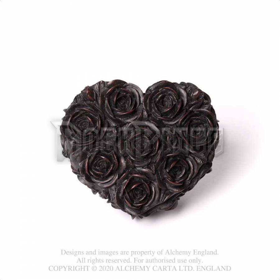Alchemy - Rose Heart Box - Black - ékszeres doboz SA19