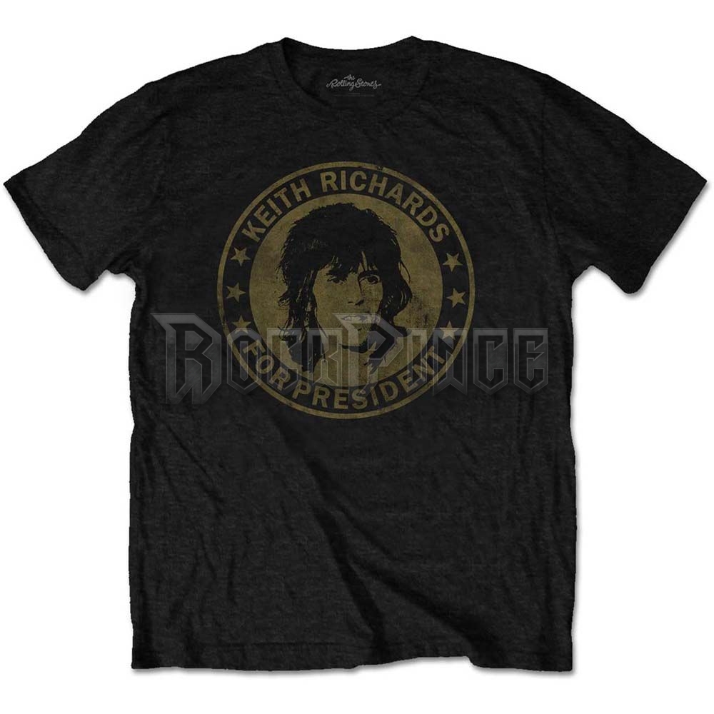 The Rolling Stones - Keith for President - unisex póló - RSTS106MB / RSTSP106MB