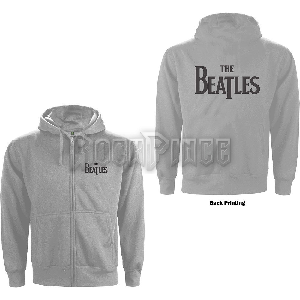 The Beatles - Drop T Logo - unisex cipzáras kapucnis pulóver - BEATHOOD11MG
