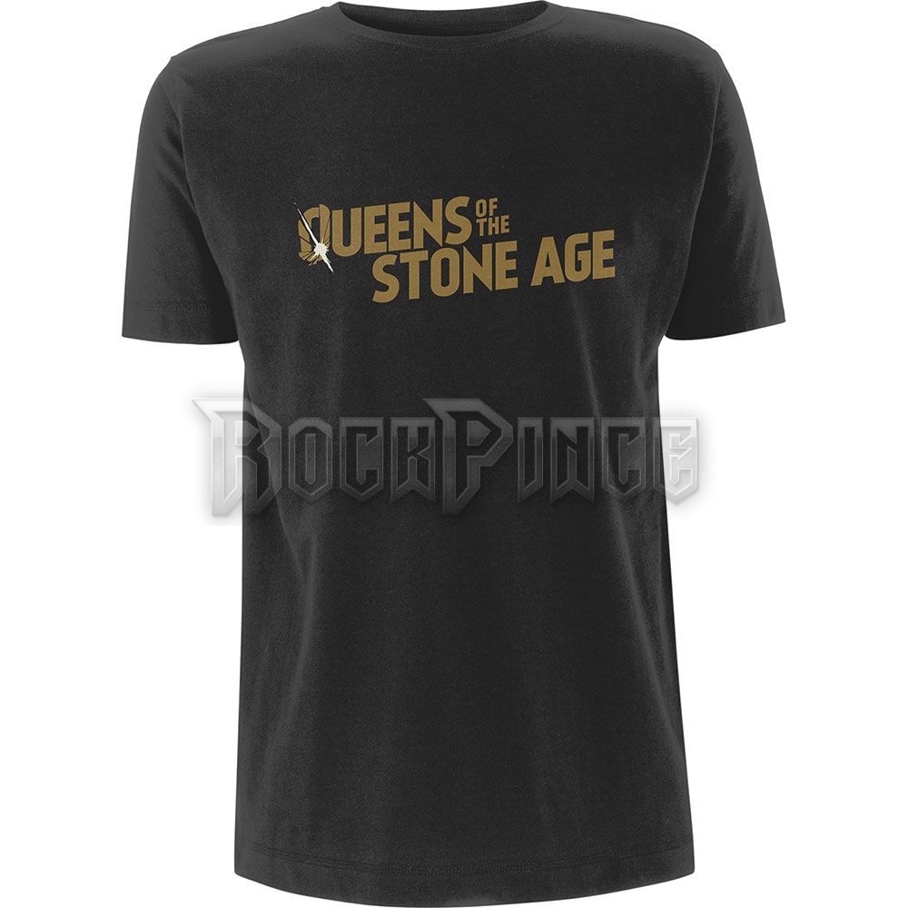 Queens Of The Stone Age - Metallic Text Logo - unisex póló - QOTSATS12MG