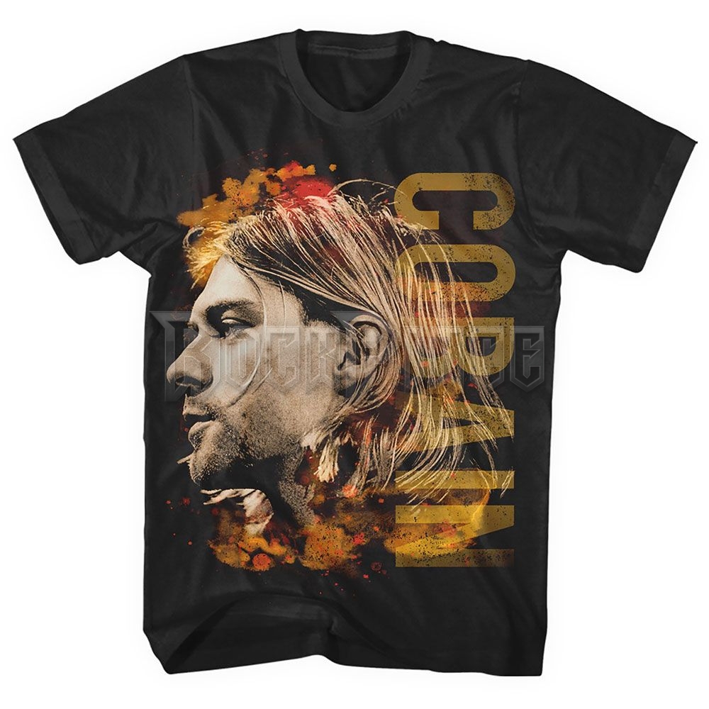 Kurt Cobain - Coloured Side View - unisex póló - KCTS07MB