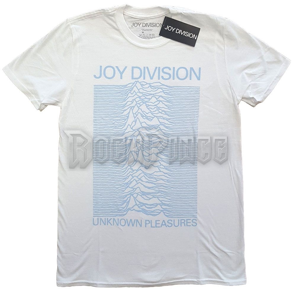 Joy Division - Unknown Pleasures Blue on White - unisex póló - JDTS04MW