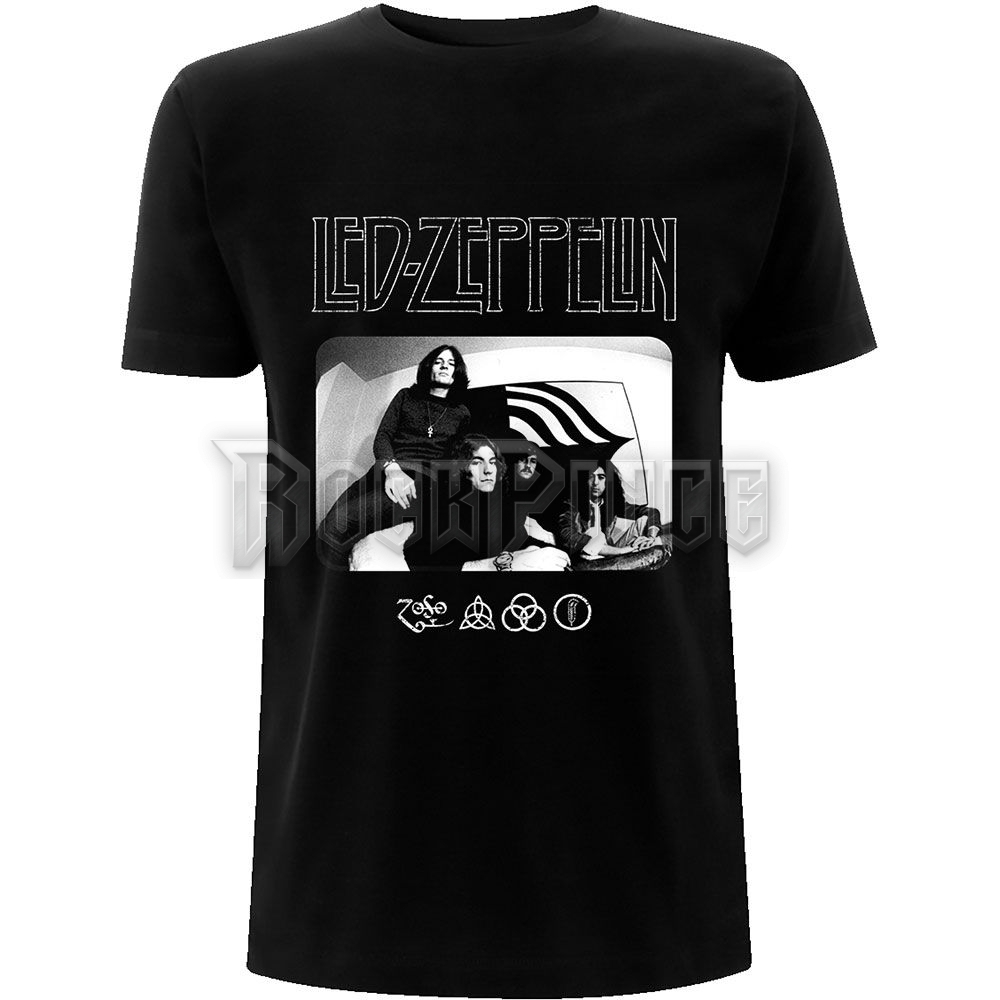 Led Zeppelin - Icon Logo Photo - unisex póló - LZTS31MB / PHDLZETSBICO