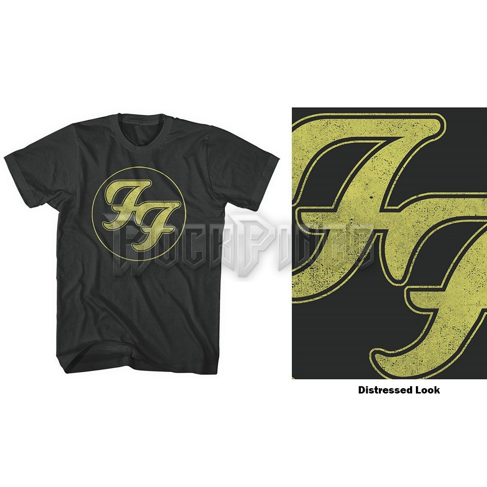 Foo Fighters - Distressed FF Logo - unisex póló - FOOTS25MB