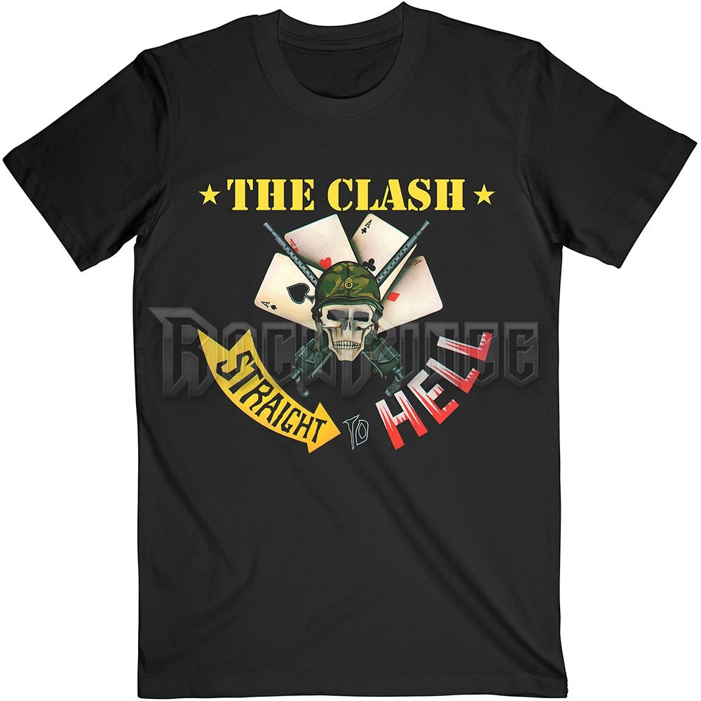 The Clash - Straight To Hell Single - unisex póló - CLTS15MB