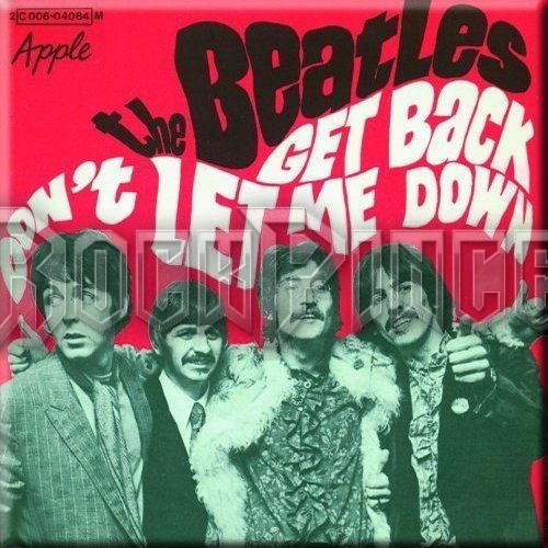The Beatles - Get Back/Don't Let Me Down (Red) - hűtőmágnes - BEATMAG39