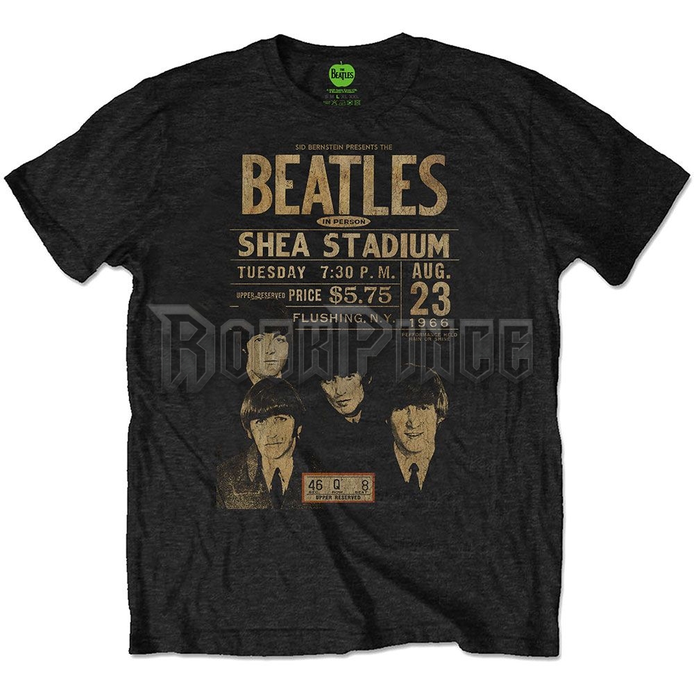 The Beatles - Shea '66 - unisex póló (környezetbarát) - BEATECOTS02MB