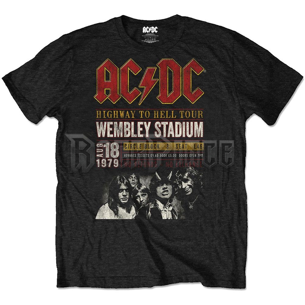 AC/DC - Wembley '79 - unisex póló (környezetbarát) - ACDCECOTS01MB