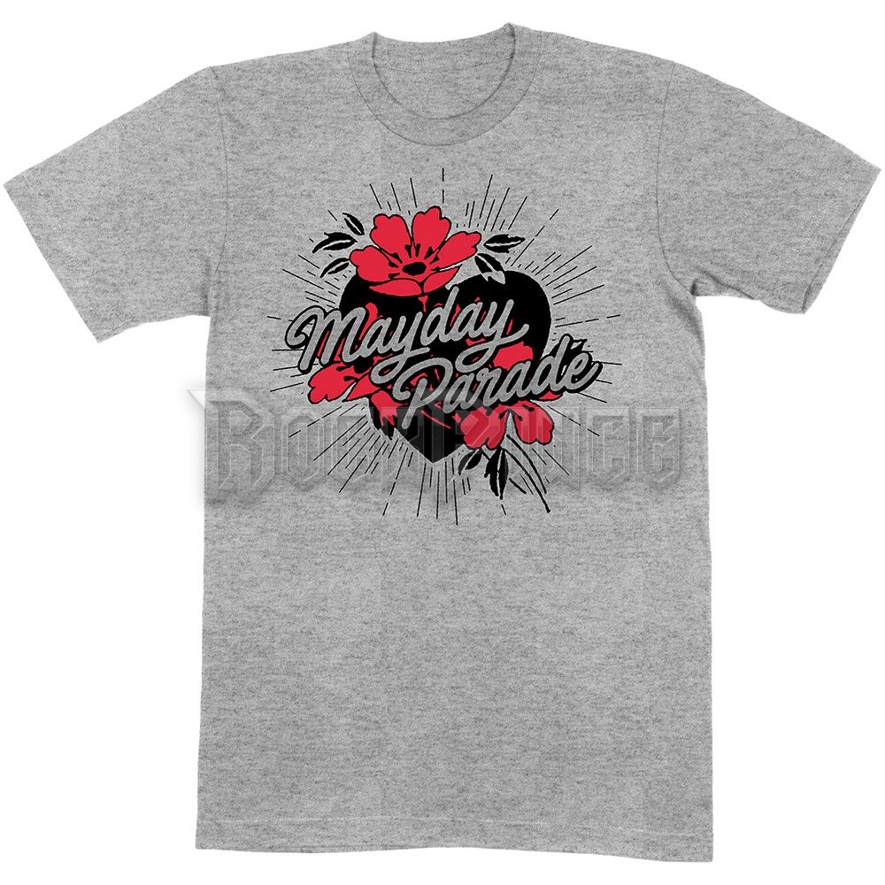 Mayday Parade - Heart and Flowers - unisex póló - MPTS01MG