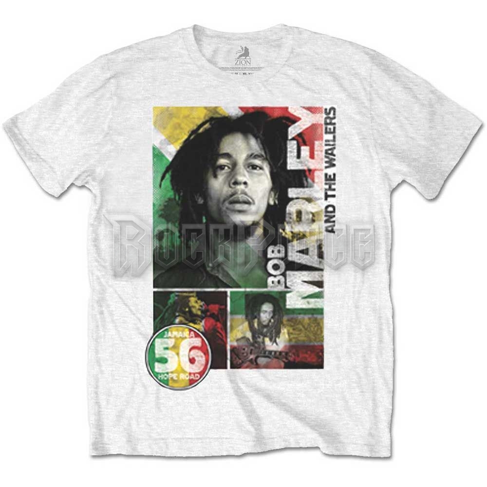 Bob Marley - 56 Hope Road Rasta - unisex póló - BMATSP21MW
