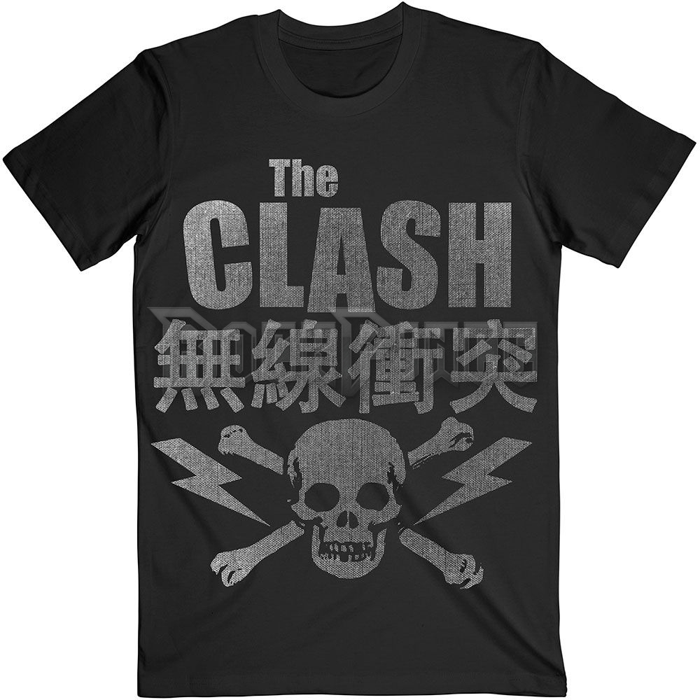 The Clash - Skull & Crossbones - unisex póló - CLTS13MB
