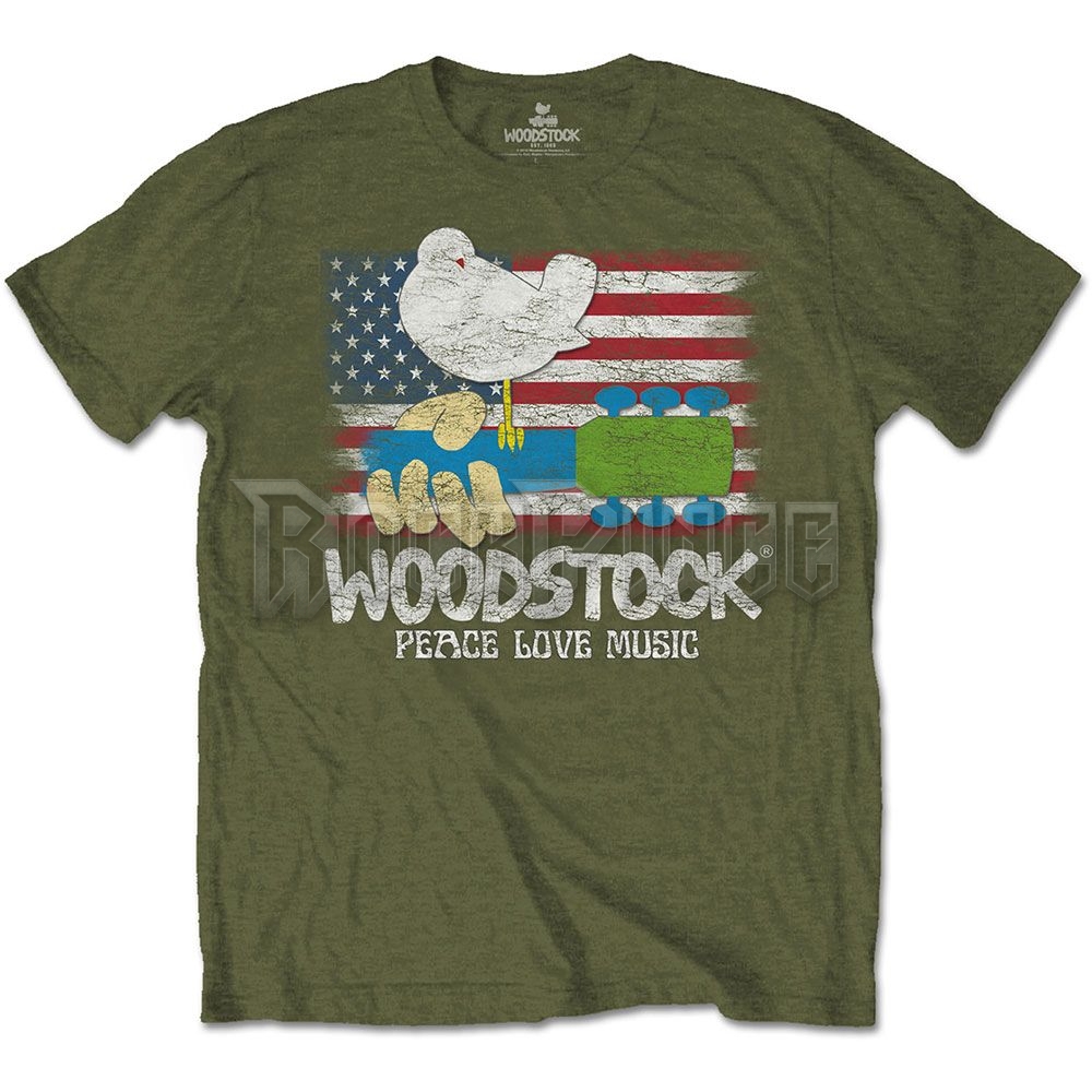 Woodstock - Flag - unisex póló - WOODTS10MMG