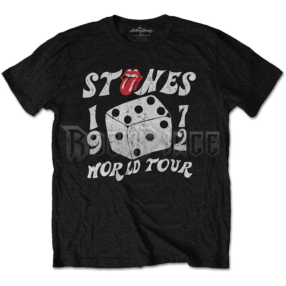 The Rolling Stones - Dice Tour '72 - unisex póló (környezetbarát) - RSECOTS02MB