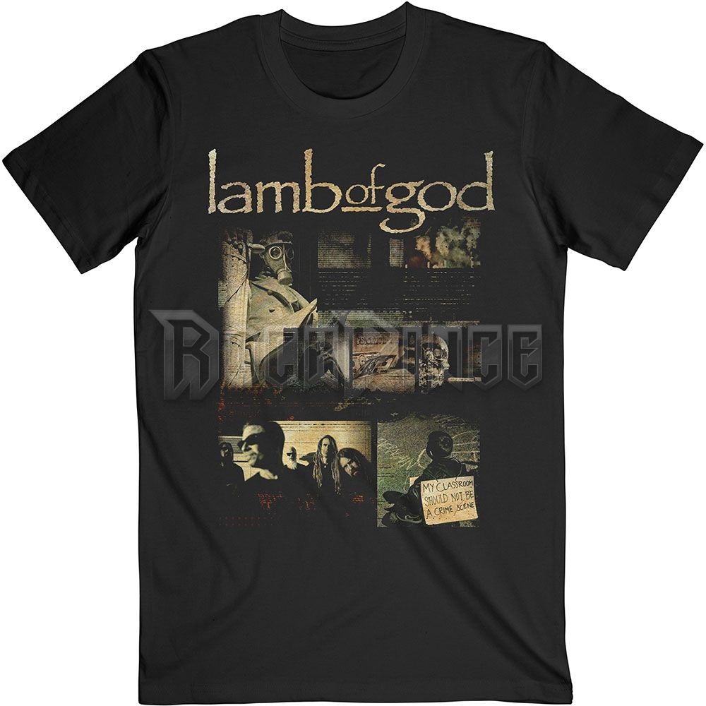 Lamb Of God - Album Collage - unisex póló - LAMBTS09MB